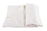 Unisex Luxury 100% Cashmere Baby Blanket - 'White' - hand made in Scotland by Love Cashmere - RRP $3