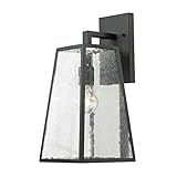 Elk Lighting 45091/1 Meditterano Collection 1 Light Outdoor Sconce, Textured Matte Black [並行輸入品]