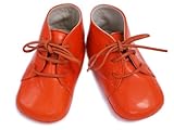 (エルメス) HERMES ベビーシューズ ソルド　H101635M02　PAIRE DE CHAUSSONS PAF　アニョー・プロンジェ　POTIRON　オレンジ　サイズ：18　レースアップ [並