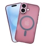 iPhone 16 ケース カメラレンズ保護 MagSafe TPU PC素材 全面保護 衝撃吸収（アイフォン 16 専用ケース・レッド）