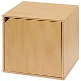 不二貿易 YOUボックス キューブボックス 扉付き 組換え自由 ナチュラル 12636