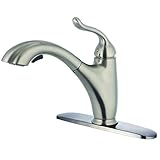 Yosemite Home Decor YPH56U58-BN Single Handle Kitchen Faucet With Pull-Out Sprayer, Brushed Nickel F