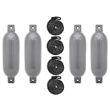 Extreme Max 3006.7509 BoatTector Fender Value 4-Pack - 6.5" x 22", Gray