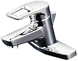 TOTO 洗面所用 台付シングルレバー混合栓 ワンプッシュ排水 TLHG30E