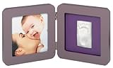 Baby Art Print Frame Rounded (Taupe & Lime/Plum) by Baby Art