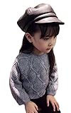 (ビグッド)Bigood 女の子 子供 ベレー帽 ハット PU ハンチング帽 キッズ ガールズ キャップ キャスケット 通学 お出かけ カジュアル アウトドア（ブラウン）