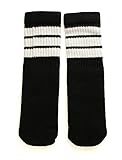 （スケーターソックス）SkaterSocks ベビー キッズ 赤ちゃん 子供 ロングソックス 10 Inch BABY-KIDS Black tube socks with White 10インチ S