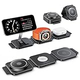 JARGOU 3 in 1 Charging Station for iPhone 15/14/13/12 Series, Wireless Charger Travel Charger for Multiple Devices for AirPods 3/2/Pro,Wireless Charger Magnetic Charging for for Apple Watch Series