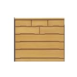 幅120cm 高さ106cm 120ミドルチェスト 5段 日本製 国産 桐 桐無垢集成材 タンス 完成品 (ナチュラル) 【お部屋までお届け】 AYU-3-135-NA