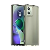 Motorola MOTO G64 5G ケースクリア 耐衝撃 薄型 米軍MIL規格取得 指紋防止 TPUバンパー Moto g64 5G カバー レンズ保護 滑り防止 ストラップホール付き 黄変防止 滑り防止 携帯カバー グレー R0114-G64 5G-02
