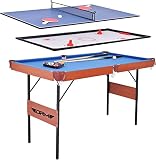 DRM 3in1 5.5フィート テーブルサッカー ビリヤード ホッケー 家庭用 スヌーカーテーブル 遊具付き 横幅約140cm テーブルゲームセット