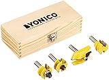 Yonico 12430 Rail and Stile Cabinet Door Router Bit Set with 4 Bit Ogee 1/2-Inch Shank by Yonico
