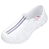 [アンファミエ] ナースシューズ スニーカー スポーツフィット 2WAYLight メッシュ 疲れにくい 超軽量 屈曲 蒸れにくい レディース メンズ 23.0-23.5cm 2E ホワイト×ラベンダー