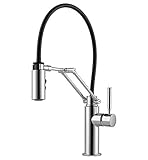 Brizo 63221LF-BL Solna Matte Black Single Handle Articulating Arm Kitchen Faucet [並行輸入品]