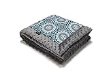 La Millou - Baby - Toddler Blanket with filling - Cotton - Minky (26 x 30 in) (Mosaic-Grey) by La Mi