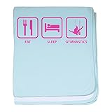 CafePress – Eat Sleep体操 – スーパーソフトベビー毛布、新生児おくるみ ブルー 069226447125CD2
