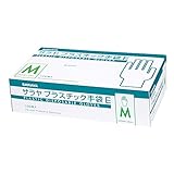 [サラヤ] プラスチック手袋E 粉無 Sサイズ 100枚 粉なし パウダーフリー 53514