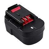 UPWAY ブラックアンドデッカー 互換バッテリー 14.4V 3.0Ah BLACK&DECKER A14 A144 A144EX対応 ニッケル水素 大容量 黑