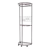 省スペースハンガーラック　　ダークブラウン　半円