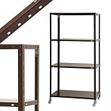 スマートラック NSTRK-556 幅80×奥行40×高さ154.5cm 4段 ブラウン 80kg/全