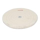 uxcell 研磨 バフ 掛け 用 布 ホイール ポリッシャー バフクロースホイール クロース製 電気ドリル対応 ホワイト 50プライヤー