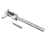 Tera ステンレス鋼製 デジタル ノギス 150mmまで計測可能 外側 内側 段差 深さの測定に