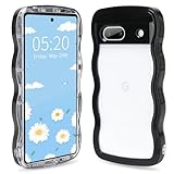 【Newnugds】Google Pixel7A ケース グーグルピクセル7a ケース 韓国 おしゃれ シンプル 波状エッジ 透明 2in1 pixel 7A ケース 創意 個性 超軽量 可愛い 女子向け Pixel7A スマホケース 指紋防止 擦り傷防止 全面保護 ピクセル7a ケース 耐衝撃 衝撃吸収 携帯ケース 人気Pixel7A ケース ブラック