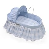 Cambrass Basket with Frills and Hood (47 x 84 cm, Bebe Blue) by Cambrass