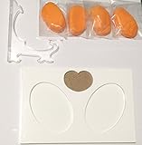 ベビー フォトフレーム 手形 足形 写真立て 赤ちゃん プレゼント 出産祝い (タイプ2, オレンジ)