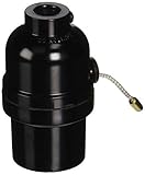 Leviton 97092 Medium Base Phenolic Shell Lampholder Pull Cord Nylon Black [並行輸入品]