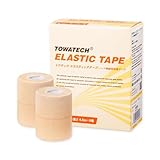 トワテック エラスティックテープ 75mm×4.5m 4巻 ハード伸縮 スポーツ テーピング 伸縮テープ テーピング エラス 粘着伸縮布包帯 エラスチックバンテージ ラグビー