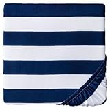 Circo? Rugby Stripe Woven Fitted Crib Sheet Navy blue by Circo