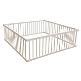 タンスのゲン ベビーサークル 木製 ジョイント式　幅176cm×奥行176cm×高さ56cm 8枚セット ホワイト AM 000075 02 AA