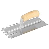 Goldblatt Tool Company G02374 1/2-Inch Square Notch Carbon Steel Trowel [並行輸入品]