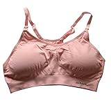 KUCI授乳マタニティ授乳ブラ、レディース竹ゼロ圧力スポーツブラ US サイズ: S カラー: ピンク