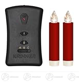 付属品 LUMIX 古典的な小型 S のデラックスなワイン赤いの基礎セット、 2 本の蝋燭、 1 リモート・コントロール、およそ 8 つの cm の鉱石山のナシランプライトの 4 つの電池の高さ