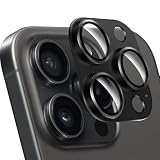 ZXZone for iPhone 16 Pro / 16 Pro Max カメラフィルム アルミ合金製＋AR高透過率強化ガラス アイフォン 16 Pro Max レンズ保護 カメラカバー レンズ保護 フィルム 防爆裂 ・耐衝撃・スクラッチ防止・露出オーバー防止・ケースに干涉なし(1枚) (iPhone 16 Pro / 16 Pro Max, ブラック)