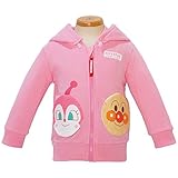 2017年 秋冬 アンパンマン 裏毛 顔ポケット付き パーカージャケット ANPANMAN ピンク◇90cm