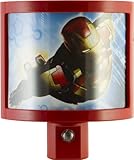 GE 13376 Marvel Iron Man 3 light-sensing LEDナイトライト、レッド/ゴールド/ブルー