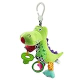 wingingkids ベビートイ 赤ちゃん用 ガラガラ ふわふわ 布おもちゃ ワニさん 歯固め 音楽おもちゃ フック付きおもちゃ ベビーカー用おもちゃ お出かけトイ ラトル 音鳴り 知育遊具　動物 