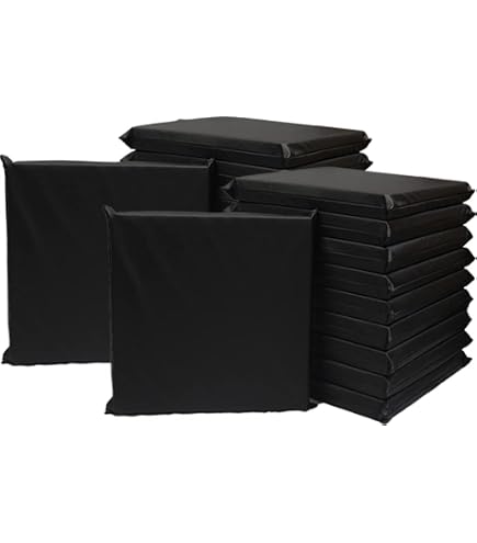 Amazon.co.jp: 十人色彩 レザー座布団 業務用 10枚セット 黒 40×40×5cm