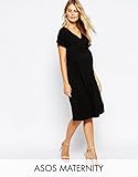 ASOS (エイソス) マタニティ ミディ ひらひら袖 ワンピース ブラック UK 6 (S) [並行輸入品]