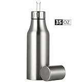 オイルボトルwehomeステンレススチールleak-proof Dropsディスペンサー食用油のポットSauce、オイルボトル 1000ML シルバー COMINHKPR137434