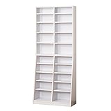 本棚 書棚 コミック 大容量 収納 幅70cm 高さ180cm ホワイト