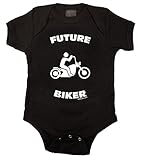 Kiditude将来Biker Cool Baby Oneise、ブラック、6ヶ月