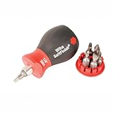 Wiha 38048 Stubby Screwdriver With Six-In-One Insert Bits, Multi-Bit by Wiha