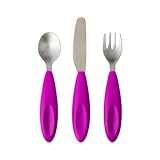 Boon Flatware Transitional Toddler Utensils, Purple by Boon (English Manual)