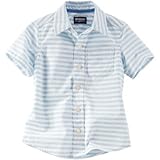 オシュコシュ OSHKOSH/ ストライプボタンフロントシャツ トップス半袖シャツ 4歳【並行輸入】