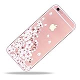 iPhone 6 Plus / 6S Plusケース、SevenPanda透明ソフトシリコン塗装パターンケース[クリスタルクリア] TPUバンパーケース花デザインの保護ケースiPhone 6S Plu