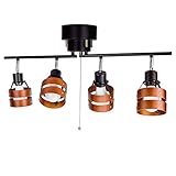 シーリングライト４灯 スポットライト 角度調節 天井照明 プルスイッチ リビング用 寝室 お洒...